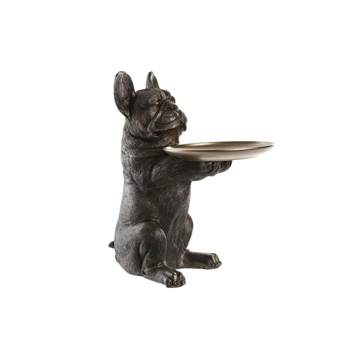 Figurine decorative dkd home decor plateau cuivre bulldog resine moderne 20 x 41 x 42 cm _6734. DIAYTAR SENEGAL - Où Choisir est une Célébration. Découvrez notre sélection de produits qui représentent la diversité et la joie du Sénégal, à chaque étape de votre vie.