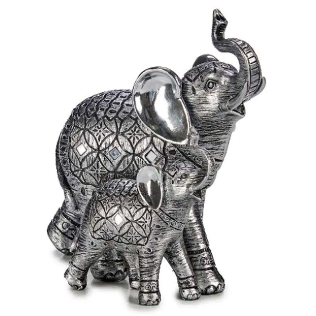 Figurine decorative elephant argente 21 5 x 20 5 x 11 cm_7457. DIAYTAR SENEGAL - Où la Qualité et la Diversité Fusionnent. Explorez notre boutique en ligne pour découvrir une gamme variée de produits qui incarnent l'excellence et l'authenticité.