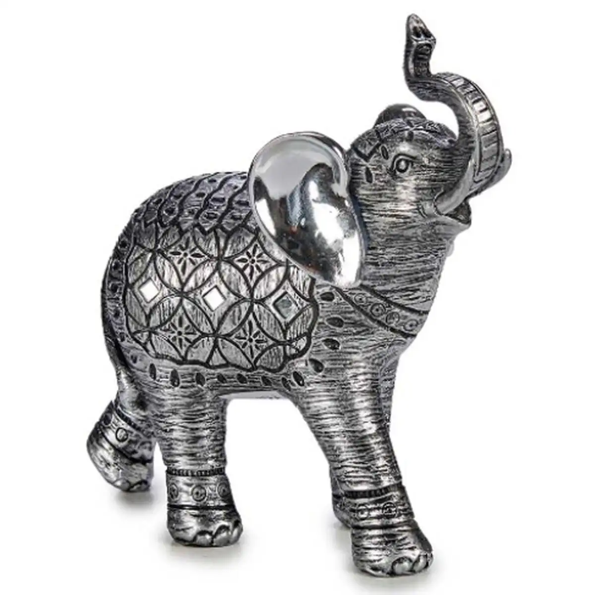 Figurine decorative elephant argente 21 5 x 20 x 8 cm_1908. Bienvenue chez DIAYTAR SENEGAL - Où Chaque Achat est un Geste d'Amour. Découvrez notre sélection minutieuse et choisissez des articles qui témoignent de votre passion.