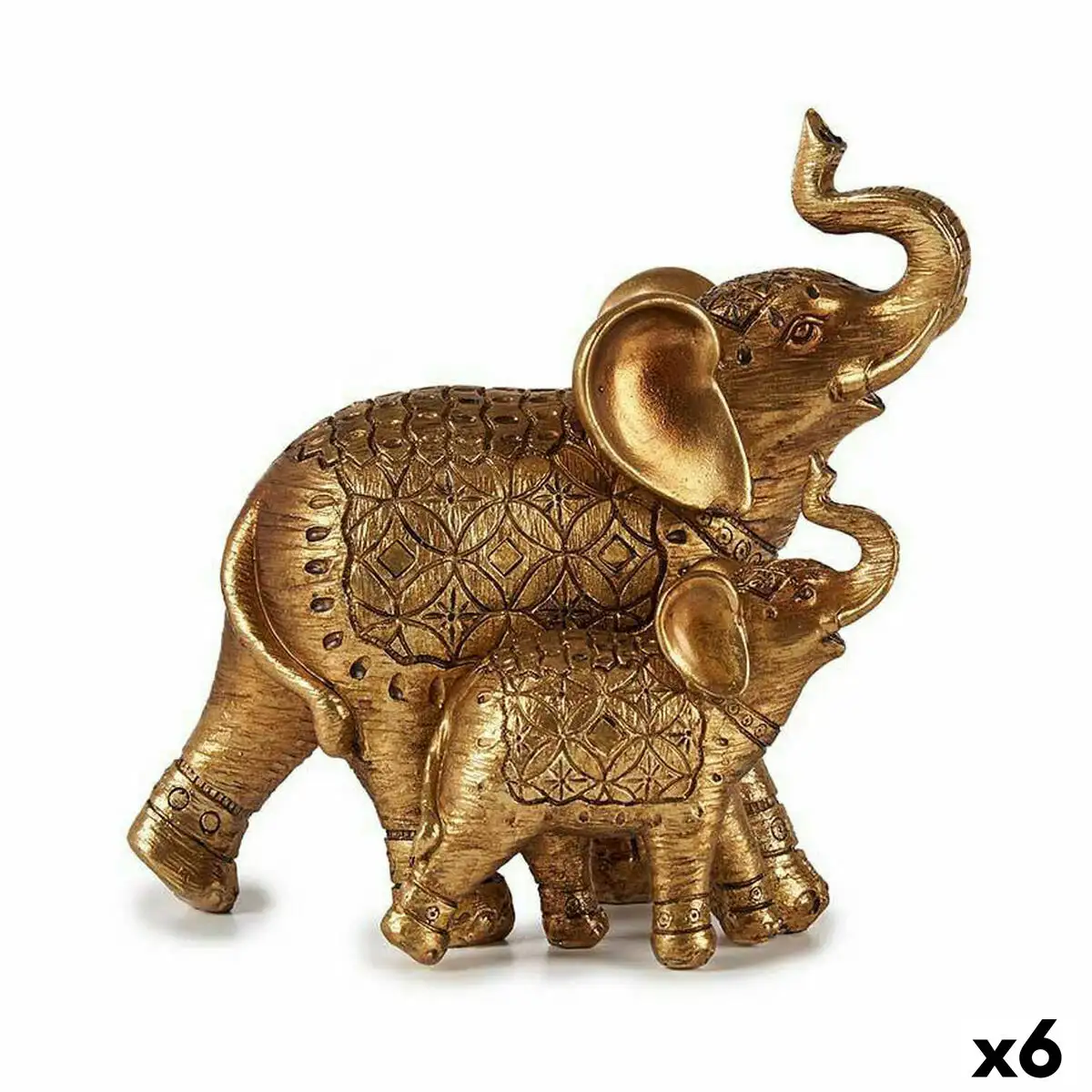 Figurine decorative elephant dore 21 5 x 20 5 x 11 cm 6 unites _8024. Entrez dans l'Univers de DIAYTAR SENEGAL - Où l'Innovation Rencontre la Tradition. Explorez notre sélection de produits modernes et traditionnels qui incarnent l'esprit dynamique du Sénégal.