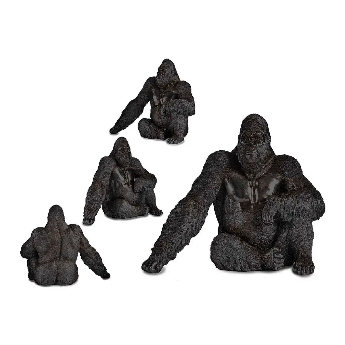 Figurine decorative gorille noir resine 34 x 50 x 63 cm _8071. Votre Destination de Choix: DIAYTAR SENEGAL - Où l'Authenticité Rencontre la Commodité. Faites l'expérience de magasiner en ligne pour des articles qui incarnent la richesse culturelle et la modernité du Sénégal.