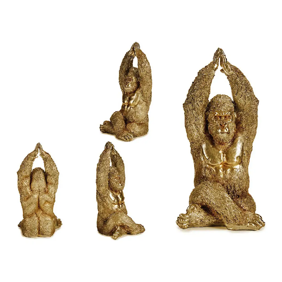 Figurine decorative gorille yoga dore 17 x 36 x 19 5 cm_4139. DIAYTAR SENEGAL - Où Choisir Rime avec Qualité. Découvrez notre sélection soigneusement conçue et choisissez des articles qui incarnent l'excellence et l'innovation.