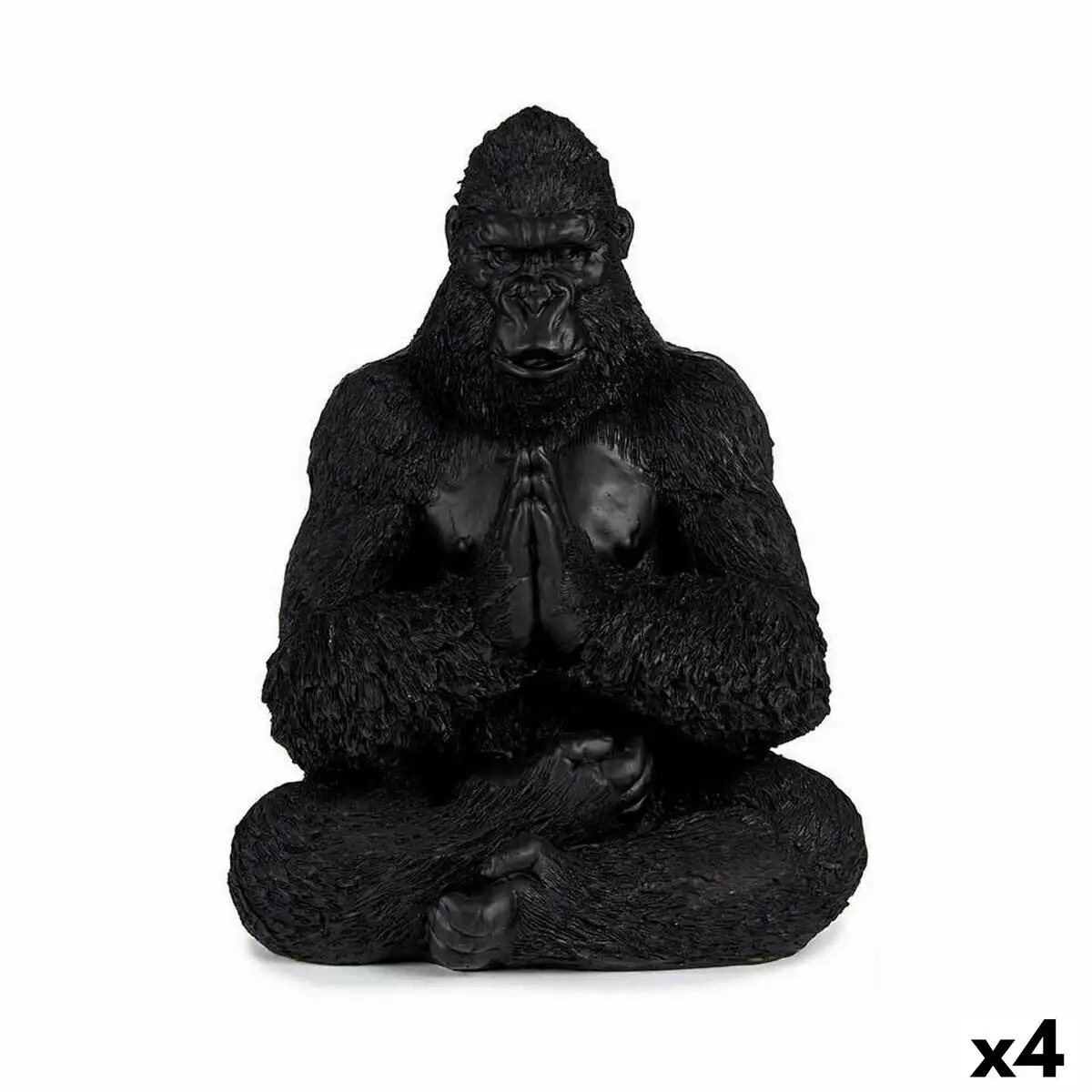 Figurine decorative gorille yoga noir 16 x 28 x 22 cm 4 unites _5998. DIAYTAR SENEGAL - L'Art de Magasiner sans Frontières. Parcourez notre vaste sélection d'articles et trouvez tout ce dont vous avez besoin, du chic à l'authentique, du moderne au traditionnel.
