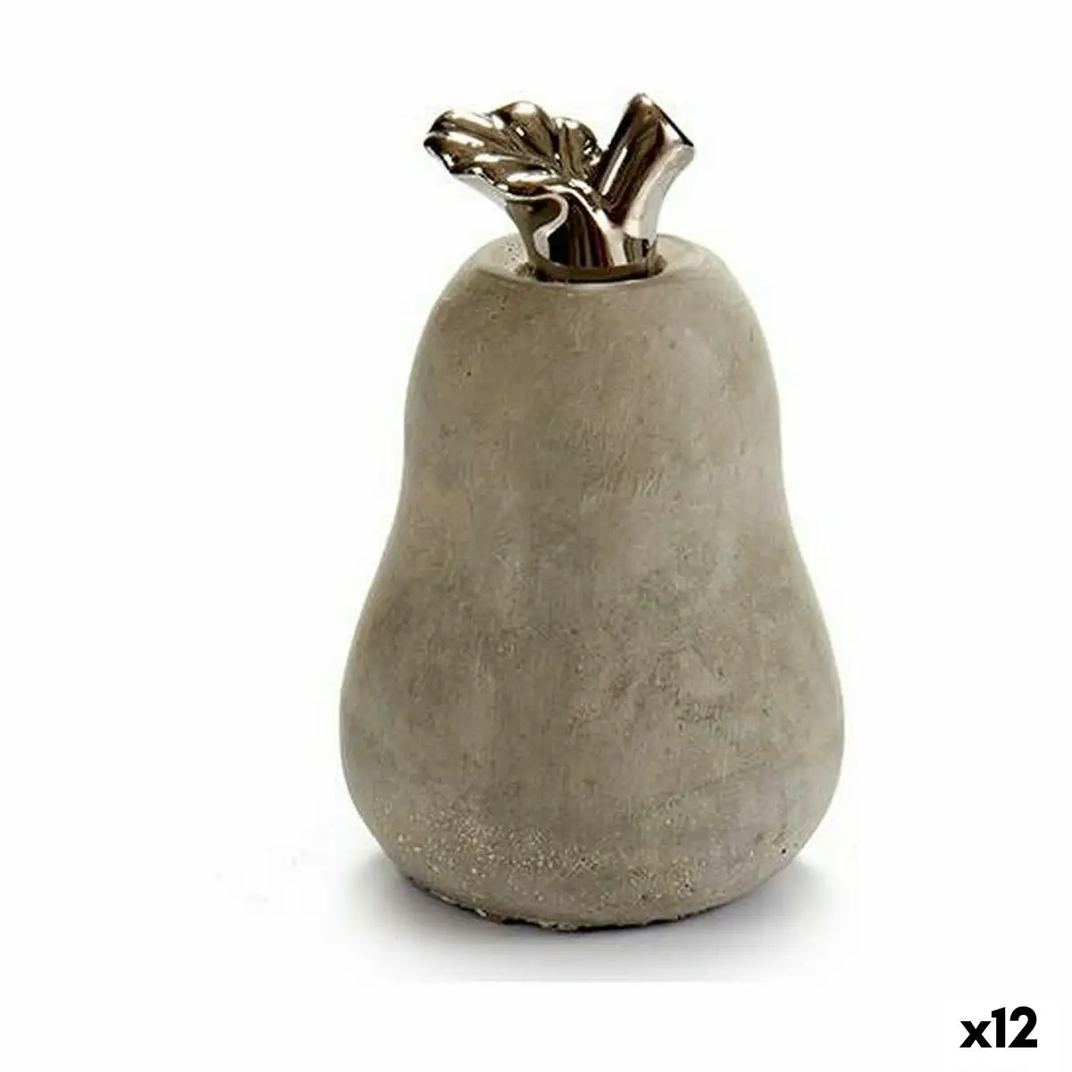 Figurine decorative gris ciment poire 8 x 13 x 8 cm 12 unites _5227. DIAYTAR SENEGAL - Où Choisir est un Plaisir. Explorez notre boutique en ligne et choisissez parmi des produits de qualité qui satisferont vos besoins et vos goûts.