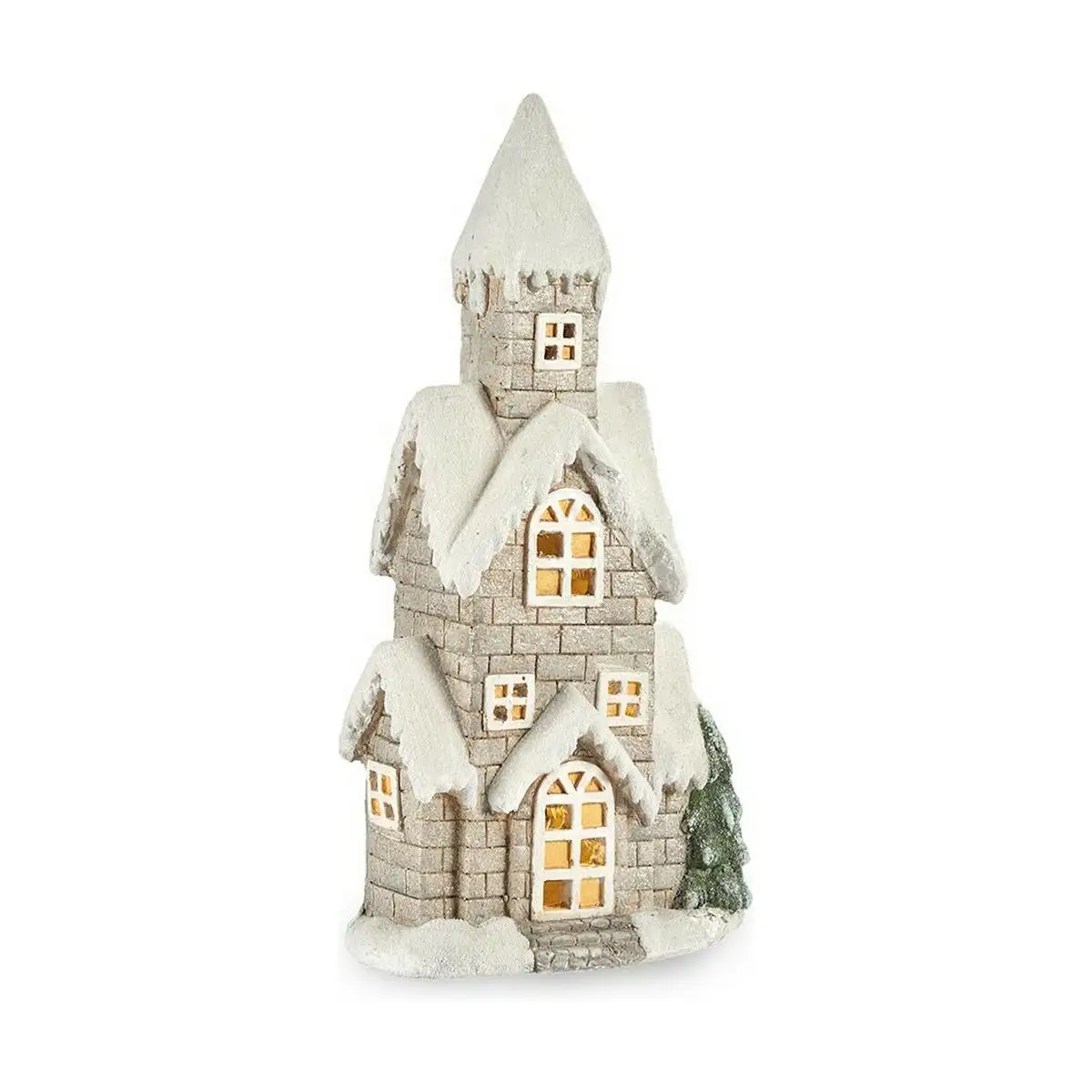 Figurine decorative gris musique noel lumiere led maison 15 x 53 x 25 cm blanc vert magnesium_9392. DIAYTAR SENEGAL - Où Chaque Achat Raconte une Histoire. Parcourez notre boutique en ligne pour trouver des articles qui évoquent le savoir-faire et la tradition du Sénégal.