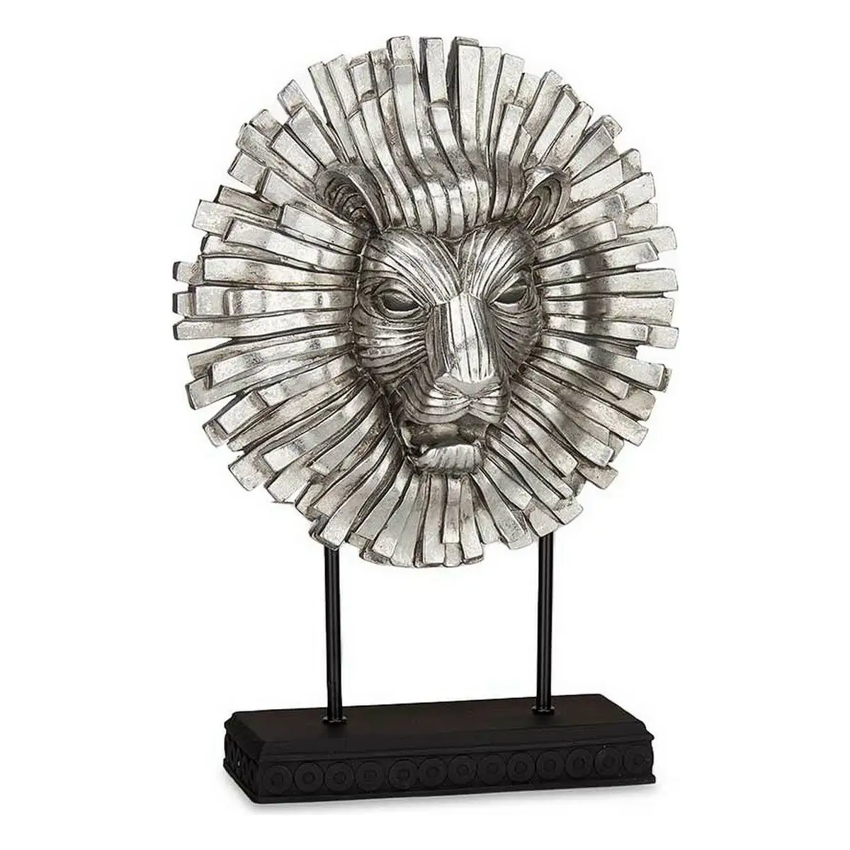 Figurine decorative lion argente polyresine 28 x 38 5 x 11 5 cm _9481. DIAYTAR SENEGAL - L'Art de Choisir, l'Art de S'émerveiller. Explorez notre gamme de produits et laissez-vous émerveiller par des créations authentiques et des designs modernes.