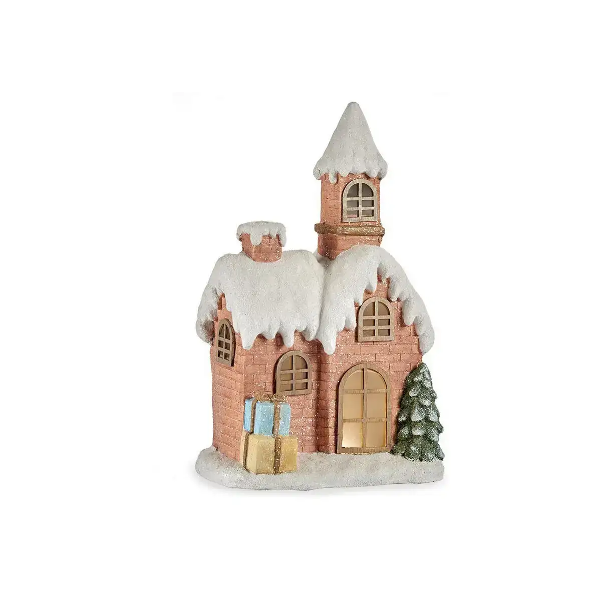 Figurine decorative noel lumiere led maison 23 x 53 x 31 5 cm beige bleu blanc vert jaune magnesium_2744. DIAYTAR SENEGAL - Où Chaque Détail Compte. Naviguez à travers notre gamme variée et choisissez des articles qui ajoutent une touche spéciale à votre quotidien, toujours avec qualité et style.