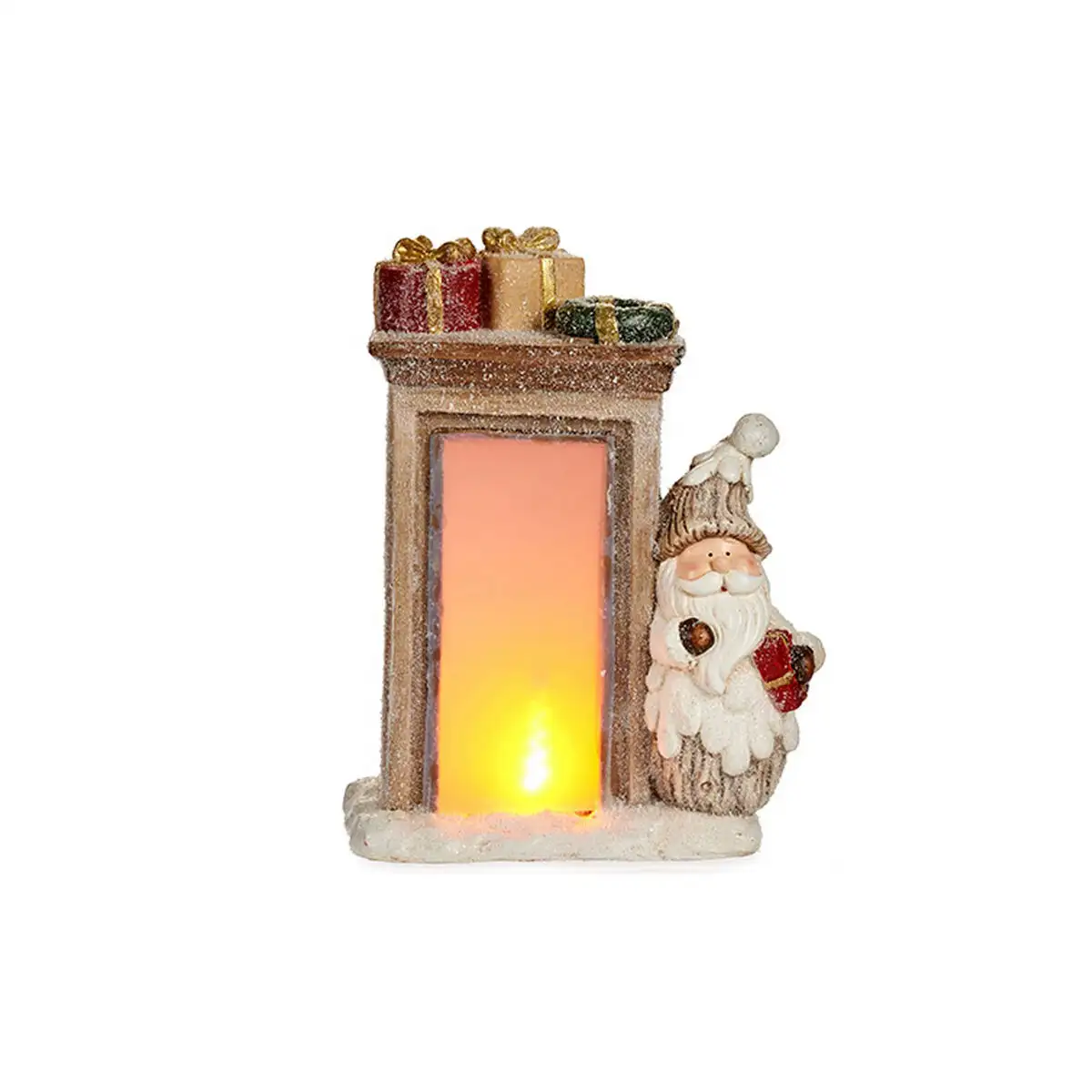 Figurine decorative pere noel lumiere led 20 x 45 x 32 cm ceramique marron blanc_5742. DIAYTAR SENEGAL - L'Art du Shopping Sublime. Naviguez à travers notre catalogue et choisissez parmi des produits qui ajoutent une touche raffinée à votre vie quotidienne.