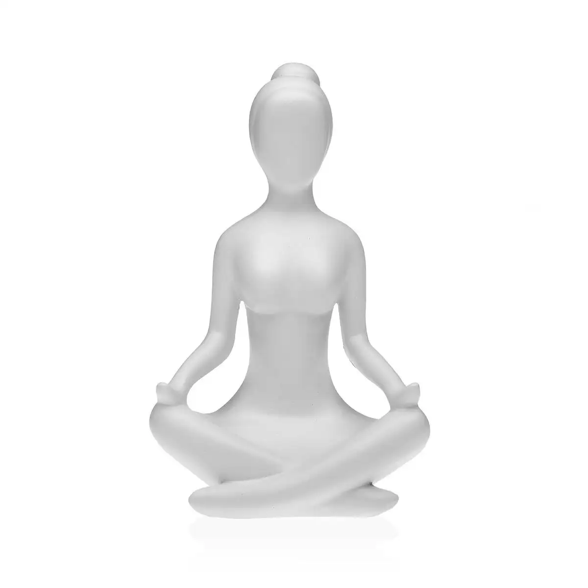 Figurine decorative versa blanc yoga 12 x 20 x 10 cm resine_6066. DIAYTAR SENEGAL - Où Choisir est un Voyage Cultuel. Explorez notre boutique en ligne et découvrez des produits qui célèbrent la richesse et la diversité culturelle du Sénégal.