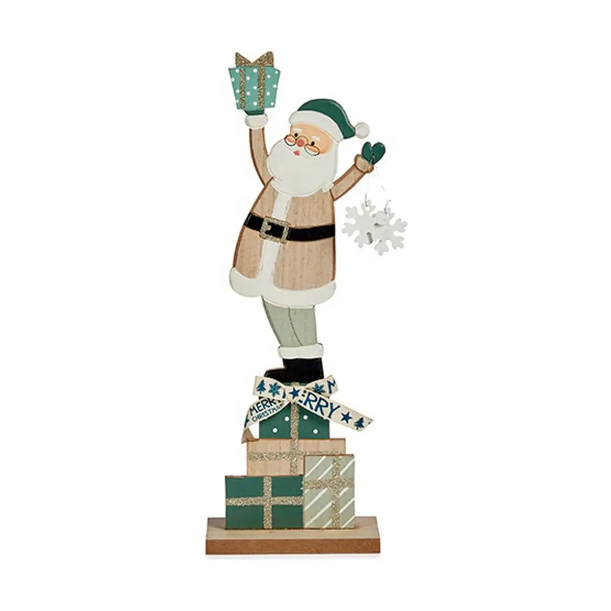 Figurine decorative vert pere noel 7 x 40 x 14 cm bois_2116. DIAYTAR SENEGAL - Là où les Possibilités sont Infinies. Parcourez nos catégories et laissez-vous séduire par des produits qui enrichiront votre quotidien, du pratique à l'esthétique.