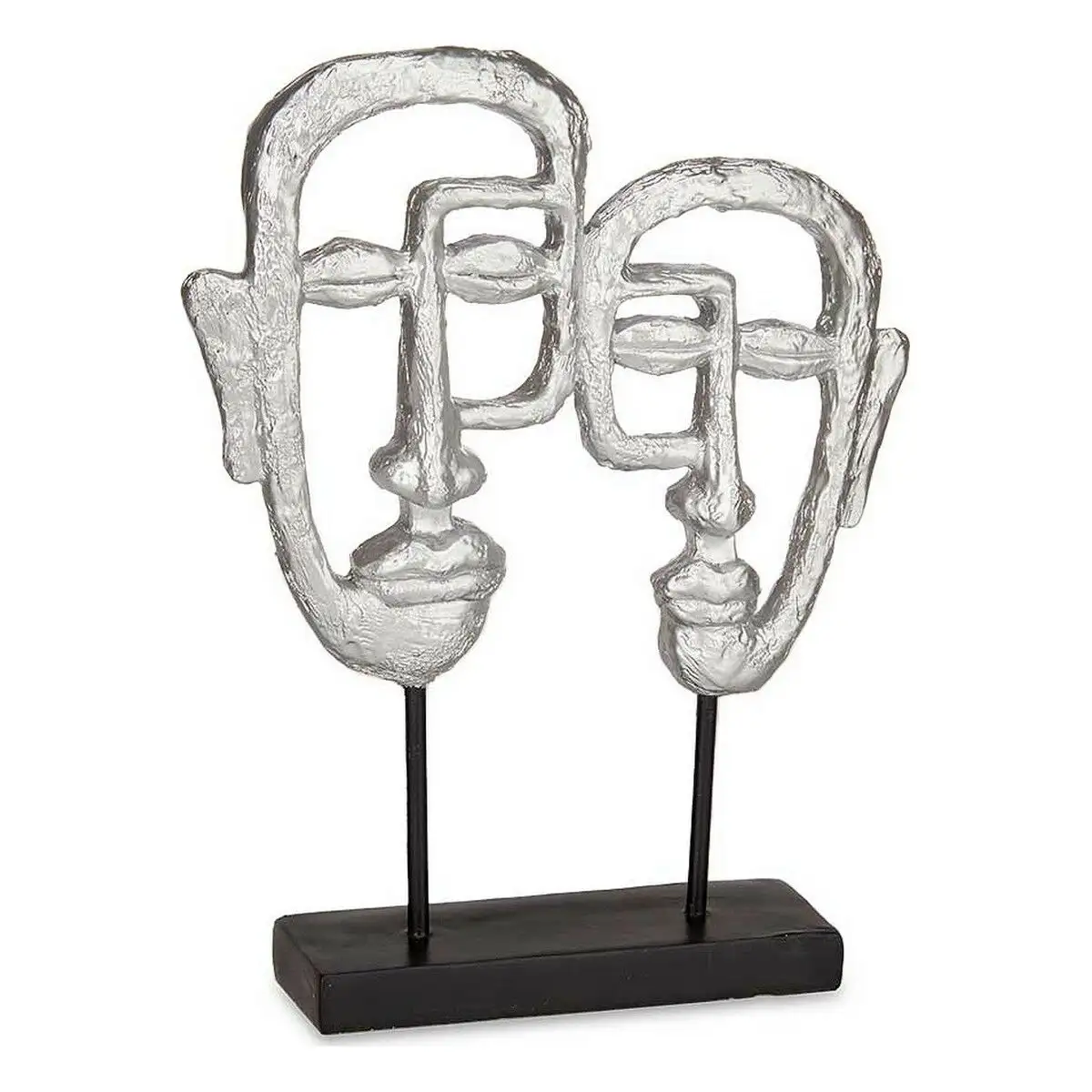 Figurine decorative visage argente polyresine 27 x 32 5 x 10 5 cm _6309. DIAYTAR SENEGAL - L'Art de Vivre en Couleurs et en Styles. Parcourez notre sélection et trouvez des articles qui reflètent votre personnalité et votre goût pour la vie.