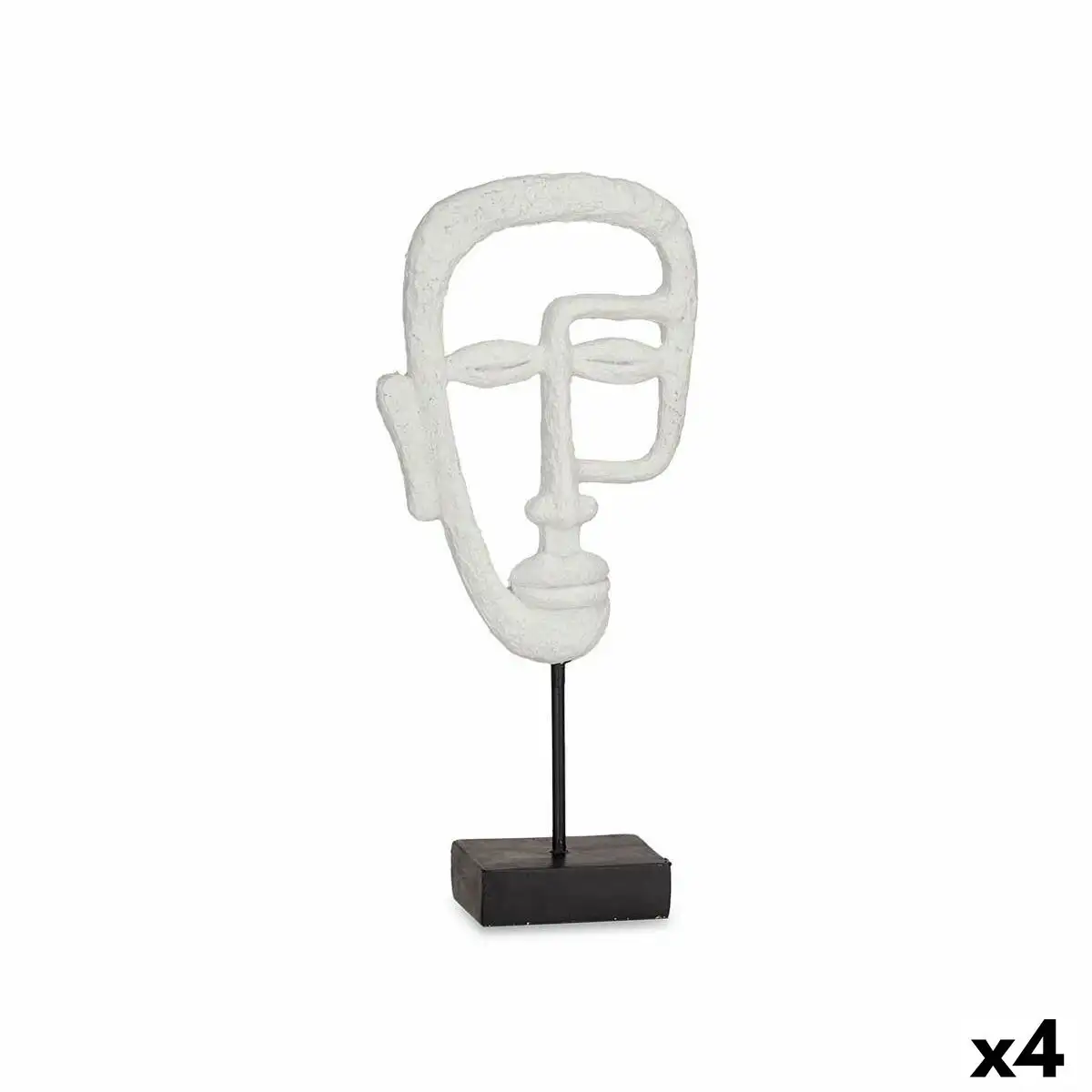 Figurine decorative visage blanc 19 5 x 38 x 10 5 cm 4 unites _4650. DIAYTAR SENEGAL - L'Artisanat à Portée de Clic. Découvrez notre boutique en ligne pour trouver des produits uniques qui célèbrent la créativité et l'artisanat sénégalais.