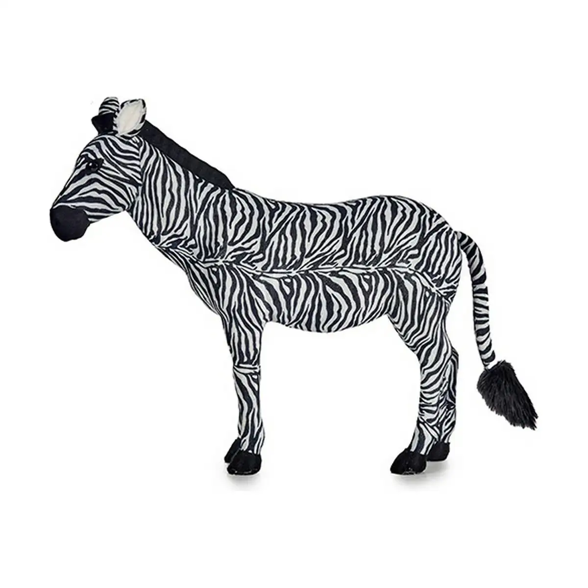 Figurine decorative zebre 71 cm noir blanc synthetique_7235. DIAYTAR SENEGAL - Où Choisir Devient une Expérience Personnalisée. Explorez notre boutique en ligne pour découvrir des produits qui s'adaptent à votre style et à votre essence.