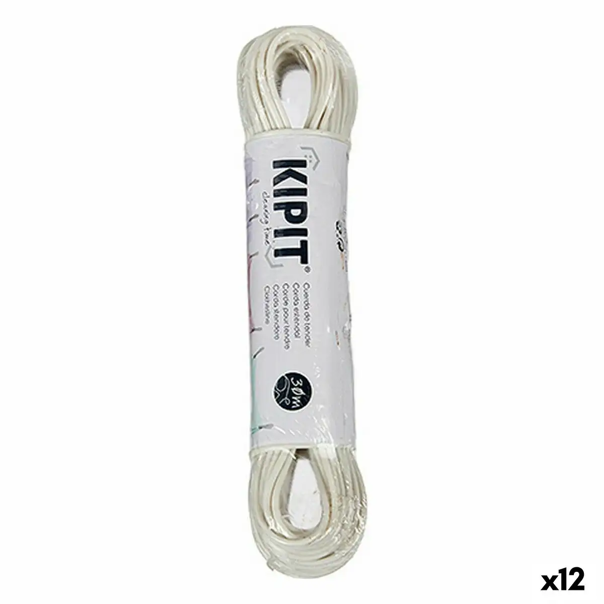 Fil a linge 30 m blanc pvc 12 unites _9889. DIAYTAR SENEGAL - Où l'Élégance se Mêle à l'Authenticité. Naviguez à travers notre boutique en ligne et choisissez des produits qui incarnent le style et la tradition du Sénégal.