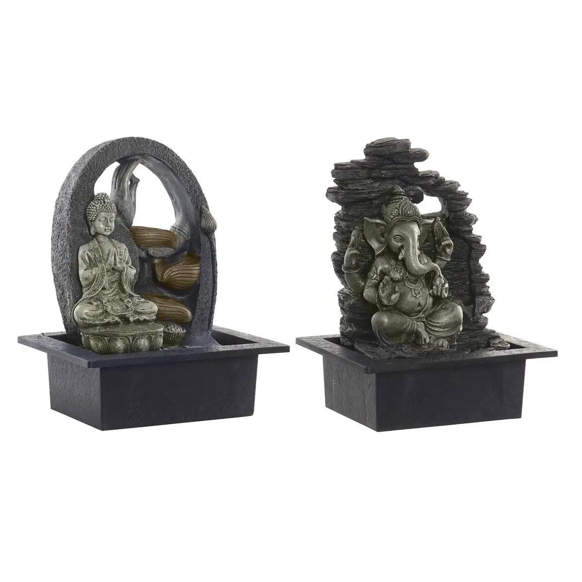 Fontaine de jardin dkd home decor 25 x 20 x 32 cm buda resine oriental 2 unites _6152. DIAYTAR SENEGAL - Où Choisir est un Plaisir Responsable. Explorez notre boutique en ligne et adoptez des produits qui reflètent notre engagement envers la durabilité.