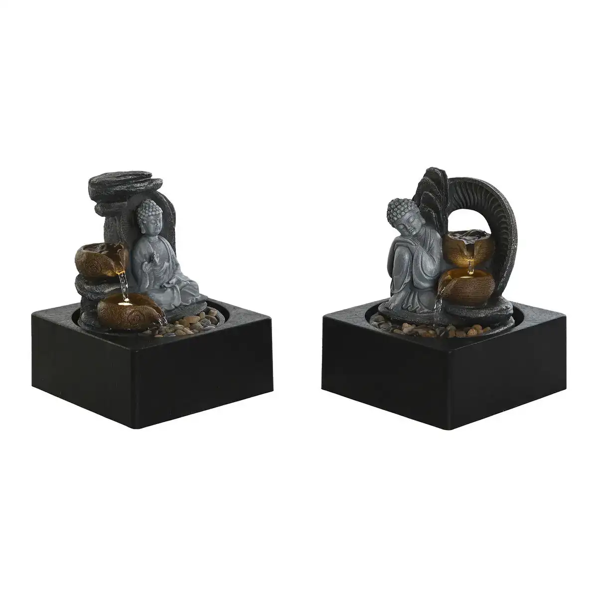 Fontaine de jardin dkd home decor buda resine 18 x 18 x 22 cm oriental 2 unites _4826. DIAYTAR SENEGAL - Votre Destination pour un Shopping Réfléchi. Découvrez notre gamme variée et choisissez des produits qui correspondent à vos valeurs et à votre style de vie.