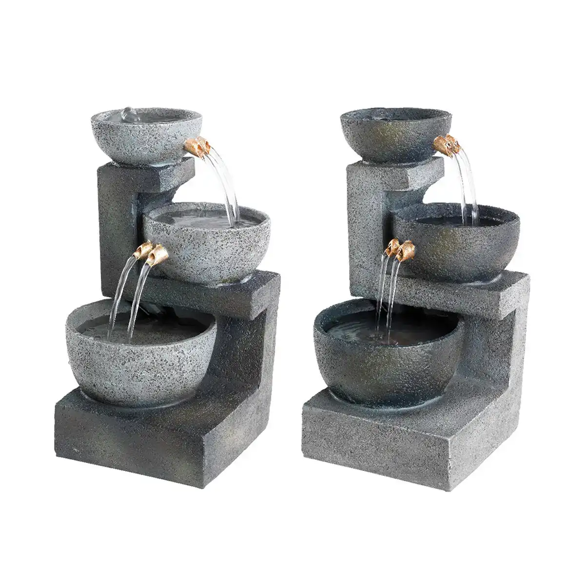 Fontaine lumineo cuenco resine 12 x 12 x 22 cm_5792. DIAYTAR SENEGAL - Votre Boutique en Ligne, Votre Histoire. Explorez notre sélection et découvrez des produits qui reflètent votre parcours et vos aspirations, un achat à la fois.