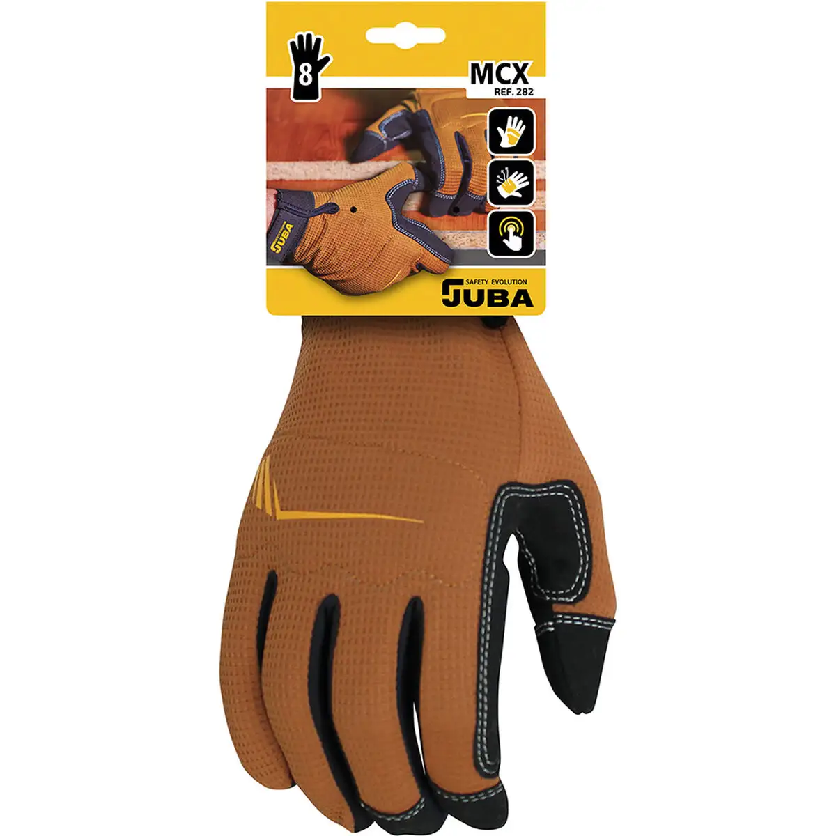 Gants de travail juba mecanix tactile cuir synthetoqie marron spandex_4470. DIAYTAR SENEGAL - Où Chaque Produit est une Histoire à Raconter. Découvrez notre sélection de produits qui vous permettent de créer votre propre récit à travers vos achats.