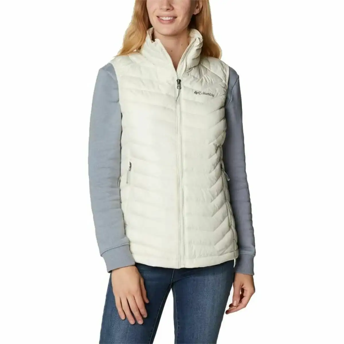 Gilet femme columbia beige_2558. DIAYTAR SENEGAL - Où l'Élégance Rencontré l'Accessibilité. Parcourez notre catalogue et trouvez des produits qui apportent une touche de sophistication à votre vie quotidienne sans compromettre votre budget.