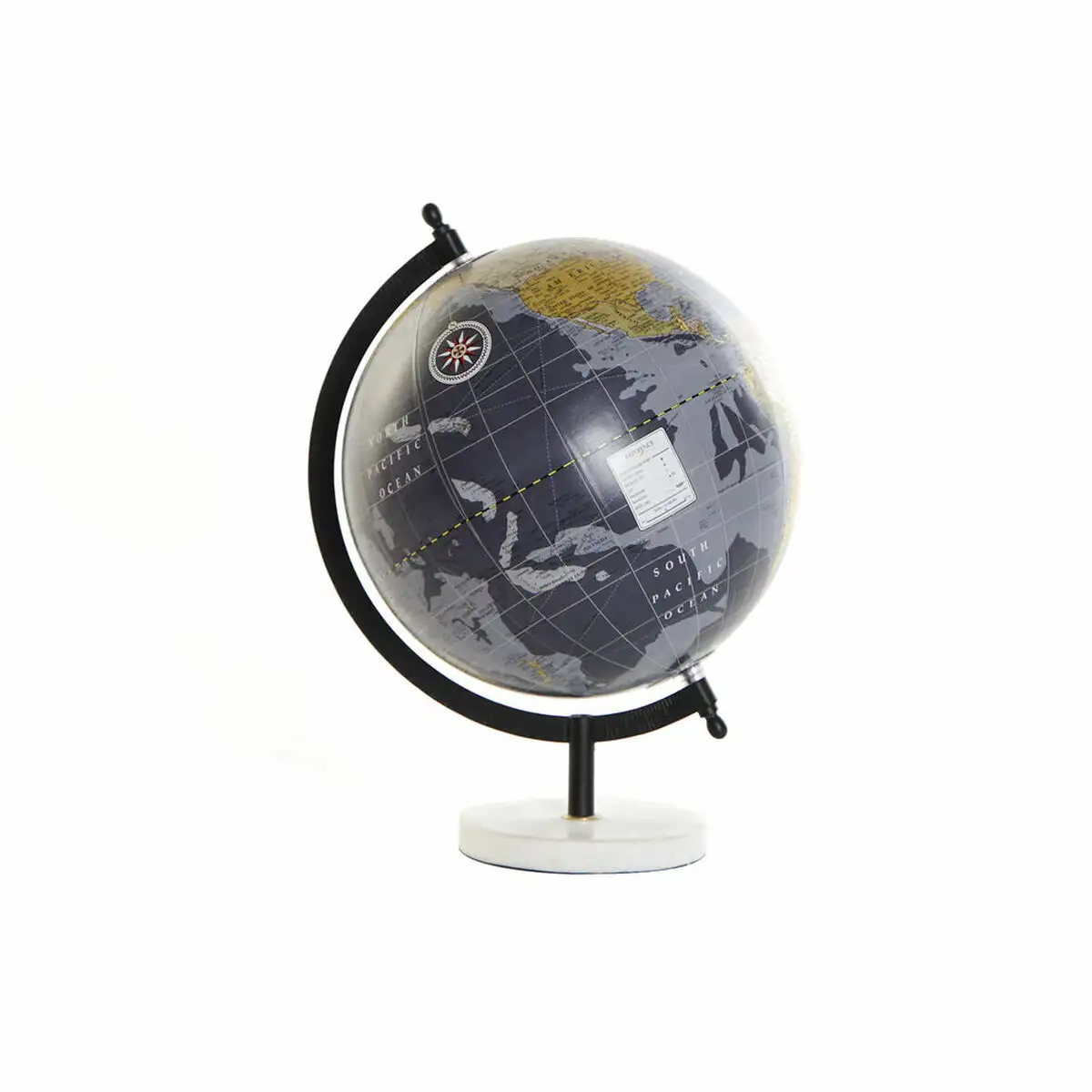 Globe terrestre dkd home decor 22 x 20 x 30 cm metal aluminium marbre pvc_2728. DIAYTAR SENEGAL - Votre Portail Vers l'Exclusivité. Explorez notre boutique en ligne pour découvrir des produits uniques et raffinés, conçus pour ceux qui recherchent l'excellence.