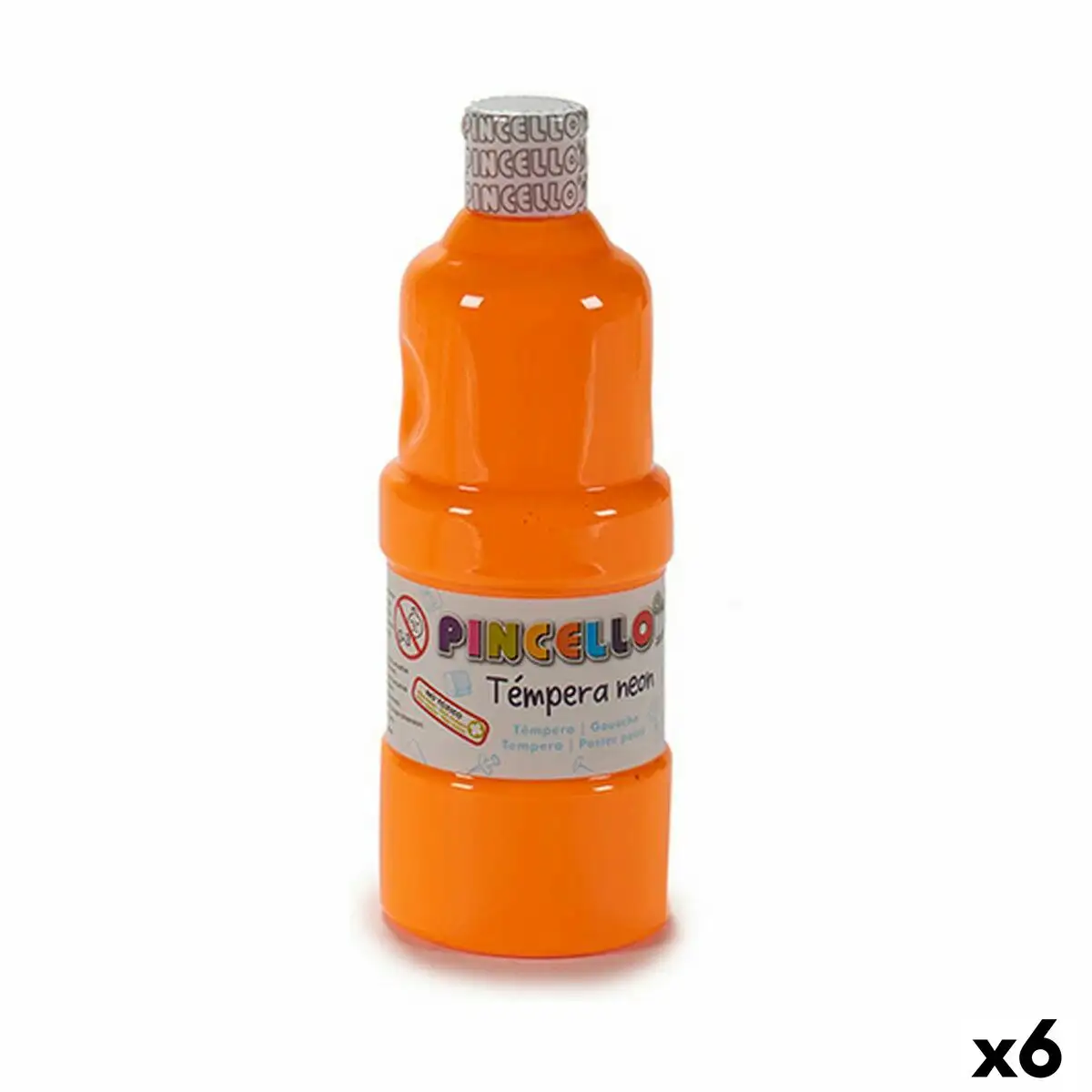 Gouache neon orange 400 ml 6 unites _6668. DIAYTAR SENEGAL - L'Art de Choisir, l'Art de Se Distinquer. Naviguez à travers notre catalogue et choisissez des produits qui ajoutent une note d'élégance à votre style unique.