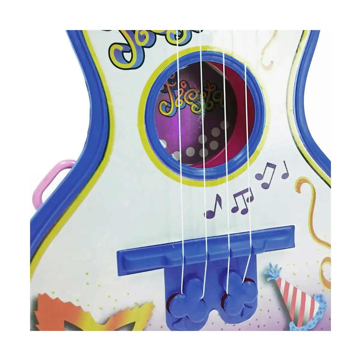 Guitare pour Enfant Reig Party Bleu Blanc 4 Cordes - DIAYTAR SÉNÉGAL