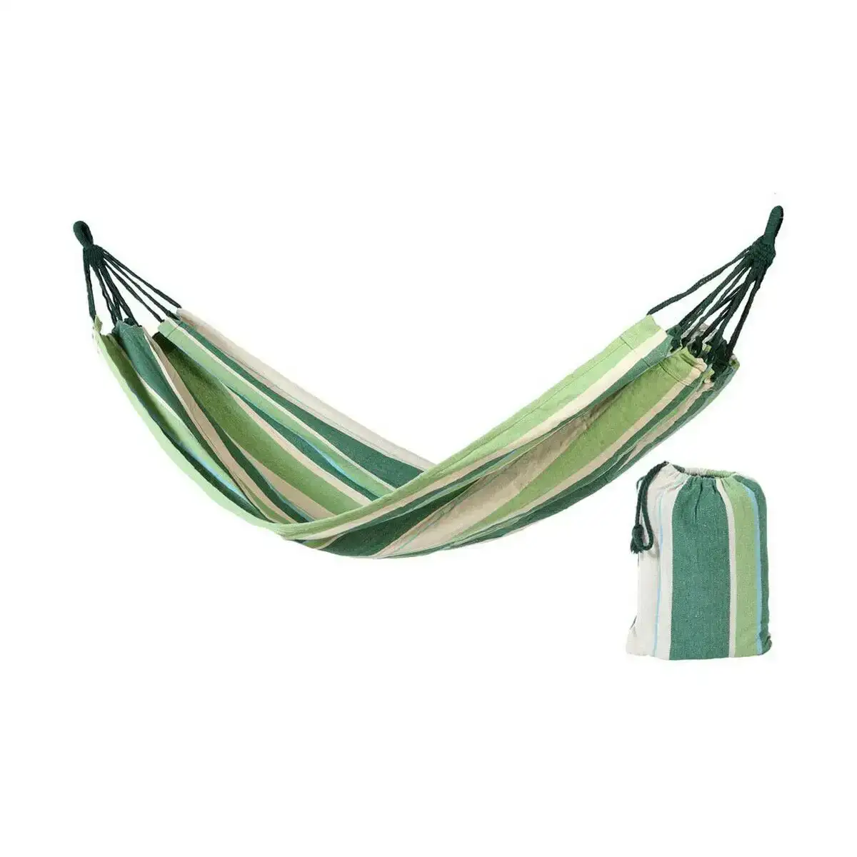 Hamac suspendu 2 x 1 m textile multicouleur_3394. DIAYTAR SENEGAL - Où Choisir est un Plaisir. Explorez notre boutique en ligne et choisissez parmi des produits de qualité qui satisferont vos besoins et vos goûts.
