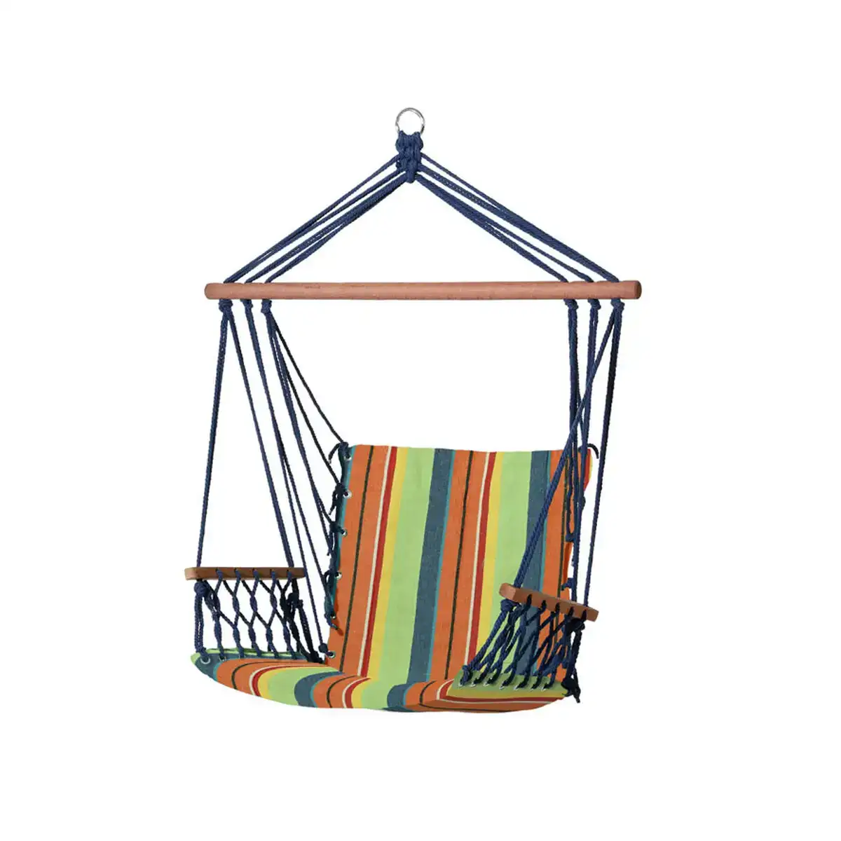 Hamac suspendu textile multicouleur 100 x 50 x 3 cm_1314. DIAYTAR SENEGAL - Là où Chaque Produit est une Trouvaille Unique. Découvrez notre boutique en ligne et trouvez des articles qui vous distinguent par leur originalité.