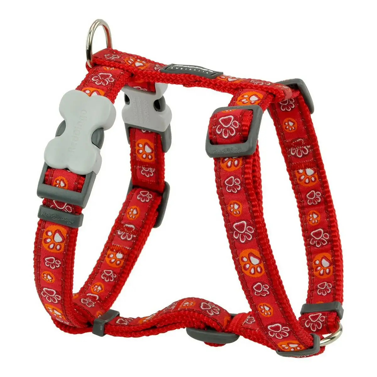 Harnais pour chien red dingo style rouge empreinte des animaux 30 48 cm_8804. DIAYTAR SENEGAL - L'Artisanat à Portée de Clic. Découvrez notre boutique en ligne pour trouver des produits uniques qui célèbrent la créativité et l'artisanat sénégalais.