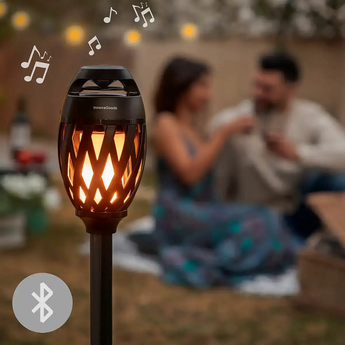 Haut parleur sans fil avec led effet flamme spekkle innovagoods_2717. DIAYTAR SENEGAL - Votre Passage vers l'Éclat et la Beauté. Explorez notre boutique en ligne et trouvez des produits qui subliment votre apparence et votre espace.