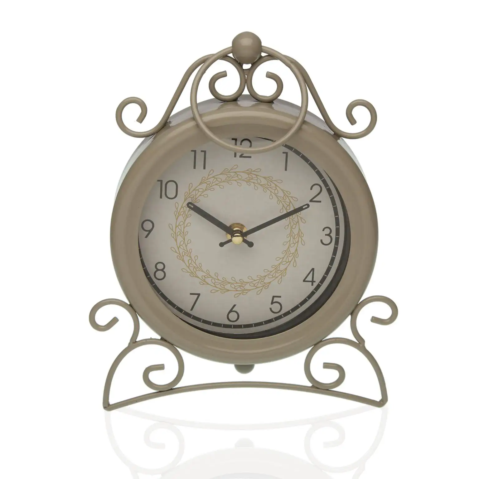 Horloge de table versa beige multicouleur metal 25 x 19 x 4 5 cm_9572. DIAYTAR SENEGAL - Votre Destination Shopping d'Exception. Parcourez nos rayons virtuels et choisissez des produits qui incarnent l'excellence et la diversité.