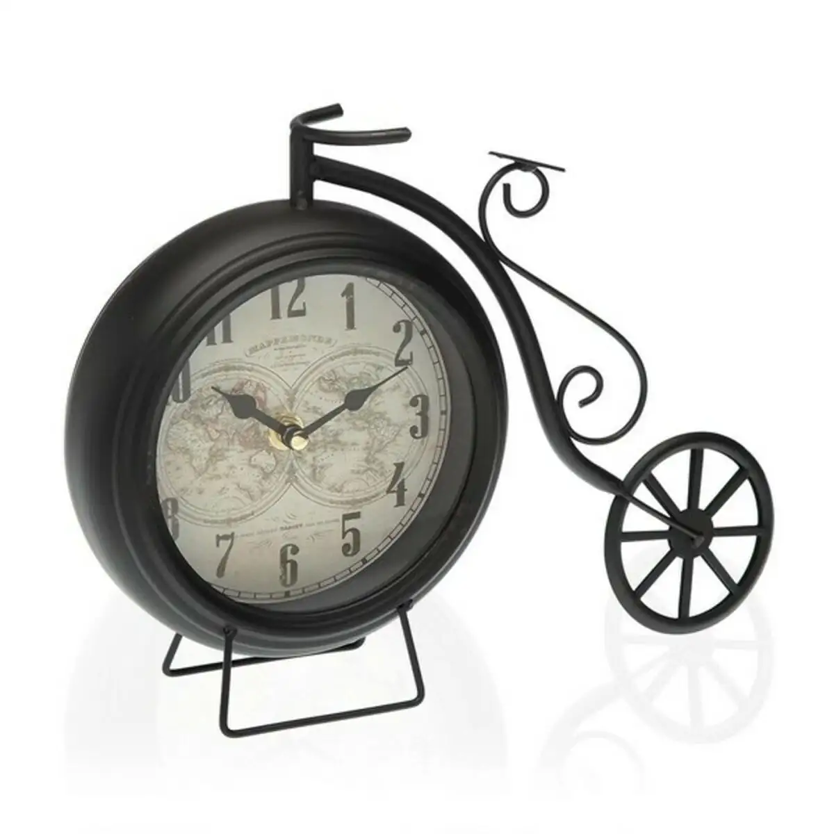 Horloge de table versa bicyclette noir fer 10 x 23 x 29 cm_9390. DIAYTAR SENEGAL - Là où Choisir est une Célébration de l'Artisanat. Explorez notre gamme variée et choisissez des produits qui incarnent la tradition et le talent des artisans du Sénégal.