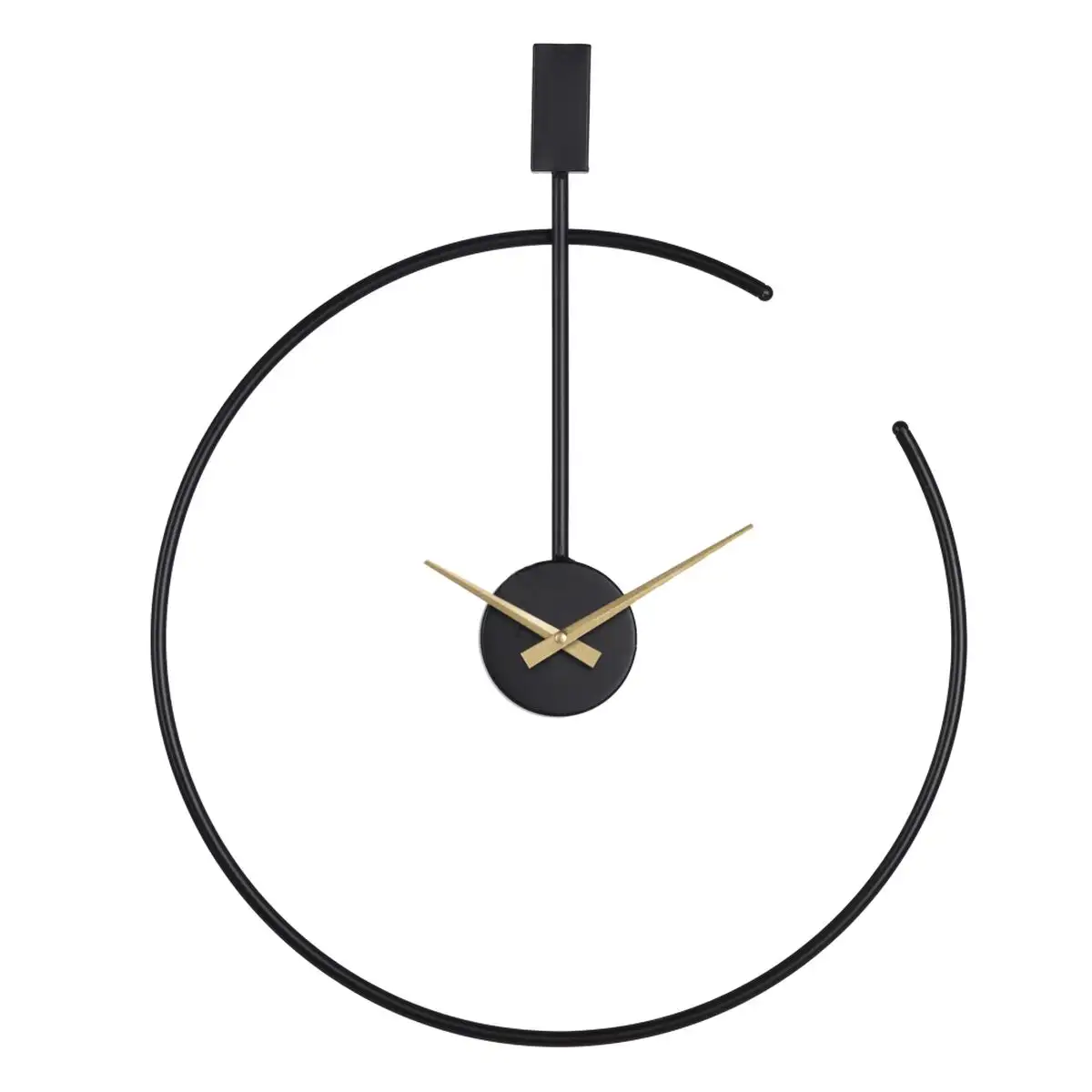 Horloge murale 50 x 5 x 60 cm noir metal_5556. DIAYTAR SENEGAL - L'Art de Choisir, l'Art de Vivre. Parcourez notre boutique en ligne et découvrez des produits qui transforment chaque choix en une expérience enrichissante.
