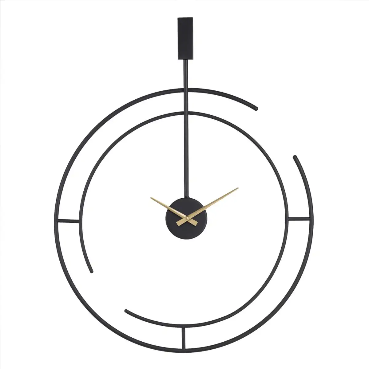 Horloge murale 60 x 5 x 76 cm noir metal_3840. DIAYTAR SENEGAL - Où Choisir Devient un Plaisir. Découvrez notre boutique en ligne et choisissez parmi une variété de produits qui satisferont tous vos besoins.