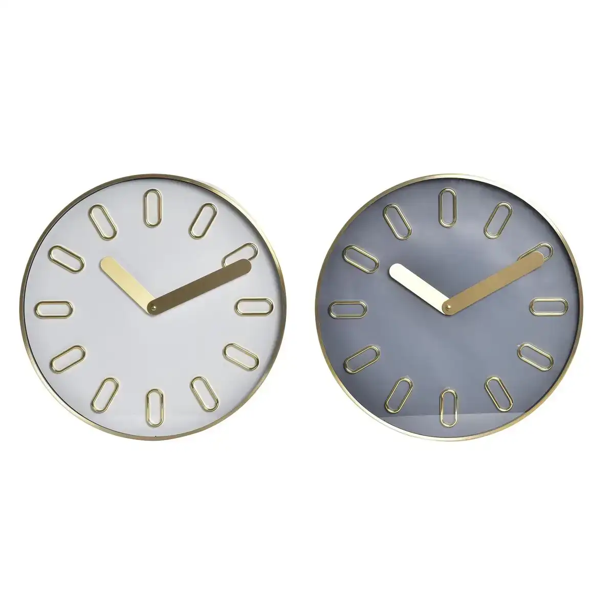 Horloge murale dkd home decor 35 5 x 4 2 x 35 5 cm verre gris dore aluminium blanc moderne 2 unites _3575. Bienvenue sur DIAYTAR SENEGAL - Où le Shopping est une Affaire Personnelle. Découvrez notre sélection et choisissez des produits qui reflètent votre unicité et votre individualité.