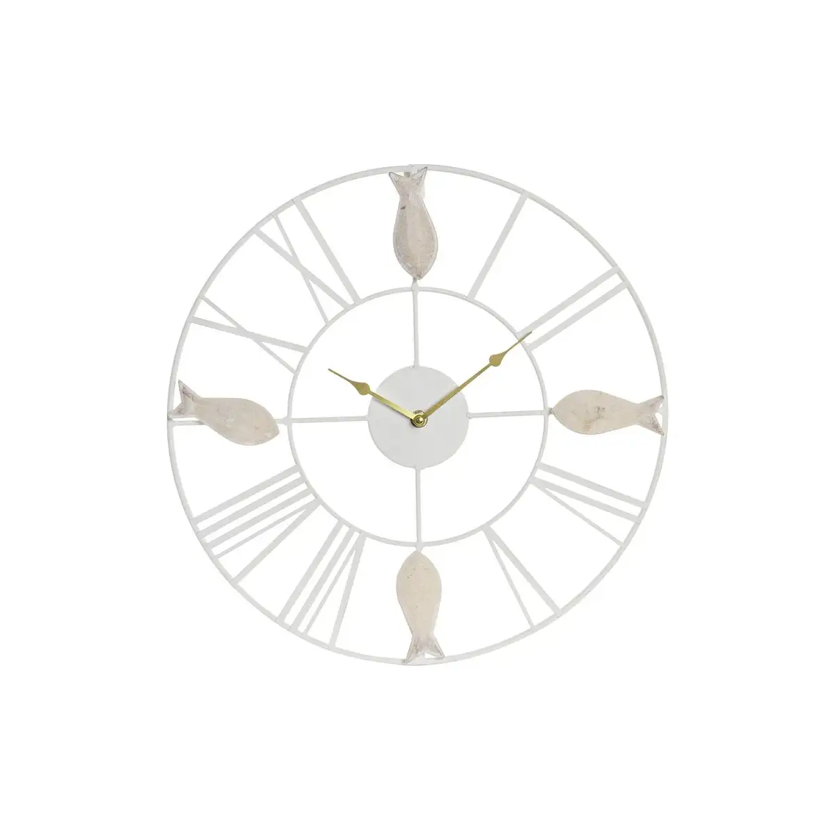 Horloge murale dkd home decor 39 x 3 5 x 39 cm metal marron blanc bois mdf mediterraneen poissons_7332. Bienvenue chez DIAYTAR SENEGAL - Où le Shopping Rencontre la Qualité. Explorez notre sélection soigneusement conçue et trouvez des produits qui définissent le luxe abordable.