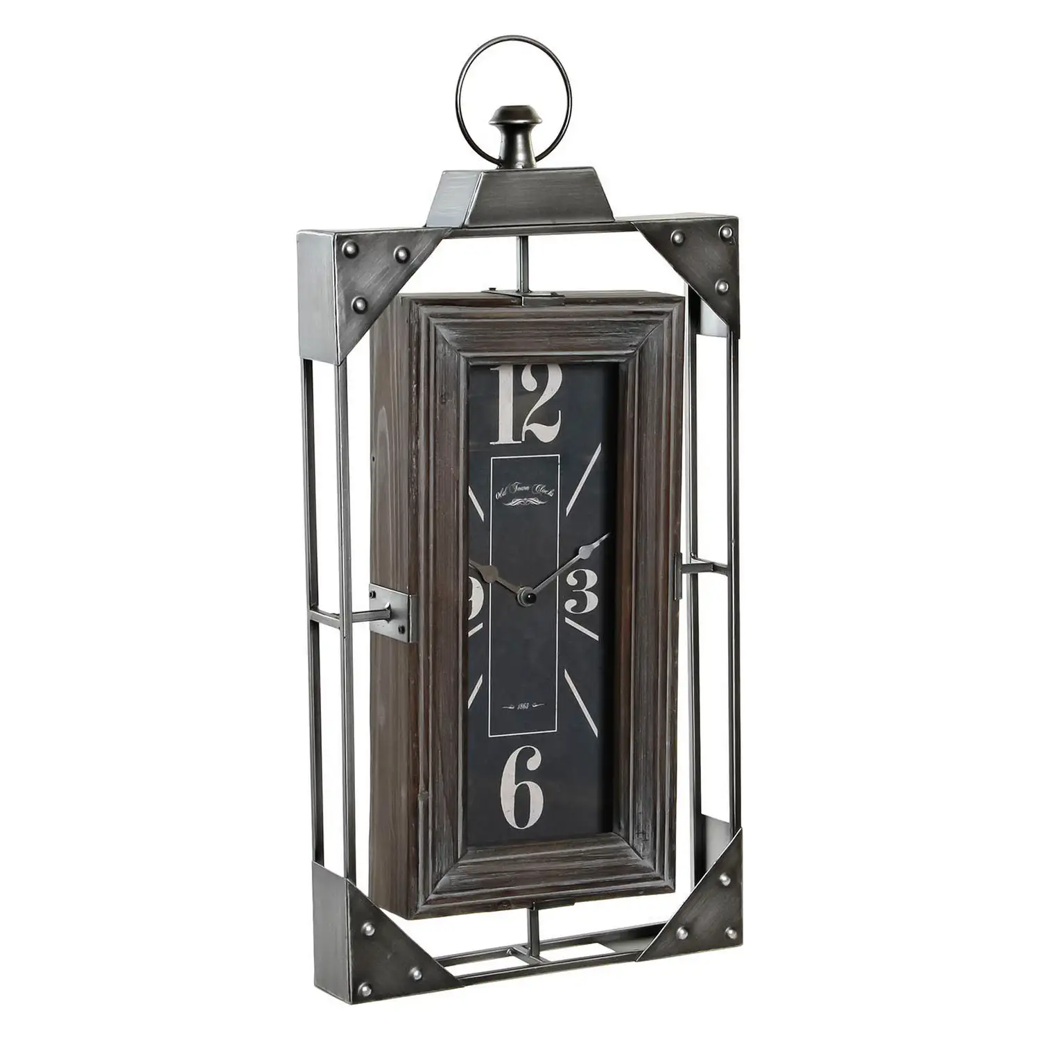 Horloge murale dkd home decor loft bois fer 29 x 6 5 x 61 cm _5626. Bienvenue chez DIAYTAR SENEGAL - Où le Shopping Devient un Voyage. Explorez notre plateforme pour dénicher des produits uniques, racontant l'histoire et l'âme du Sénégal.