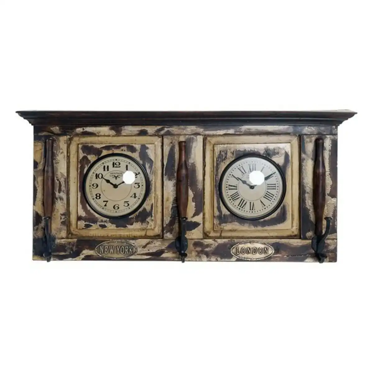 Horloge murale dkd home decor london teck 81 x 15 x 37 cm _1475. DIAYTAR SENEGAL - L'Art du Shopping Distinctif. Naviguez à travers notre gamme soigneusement sélectionnée et choisissez des produits qui définissent votre mode de vie.