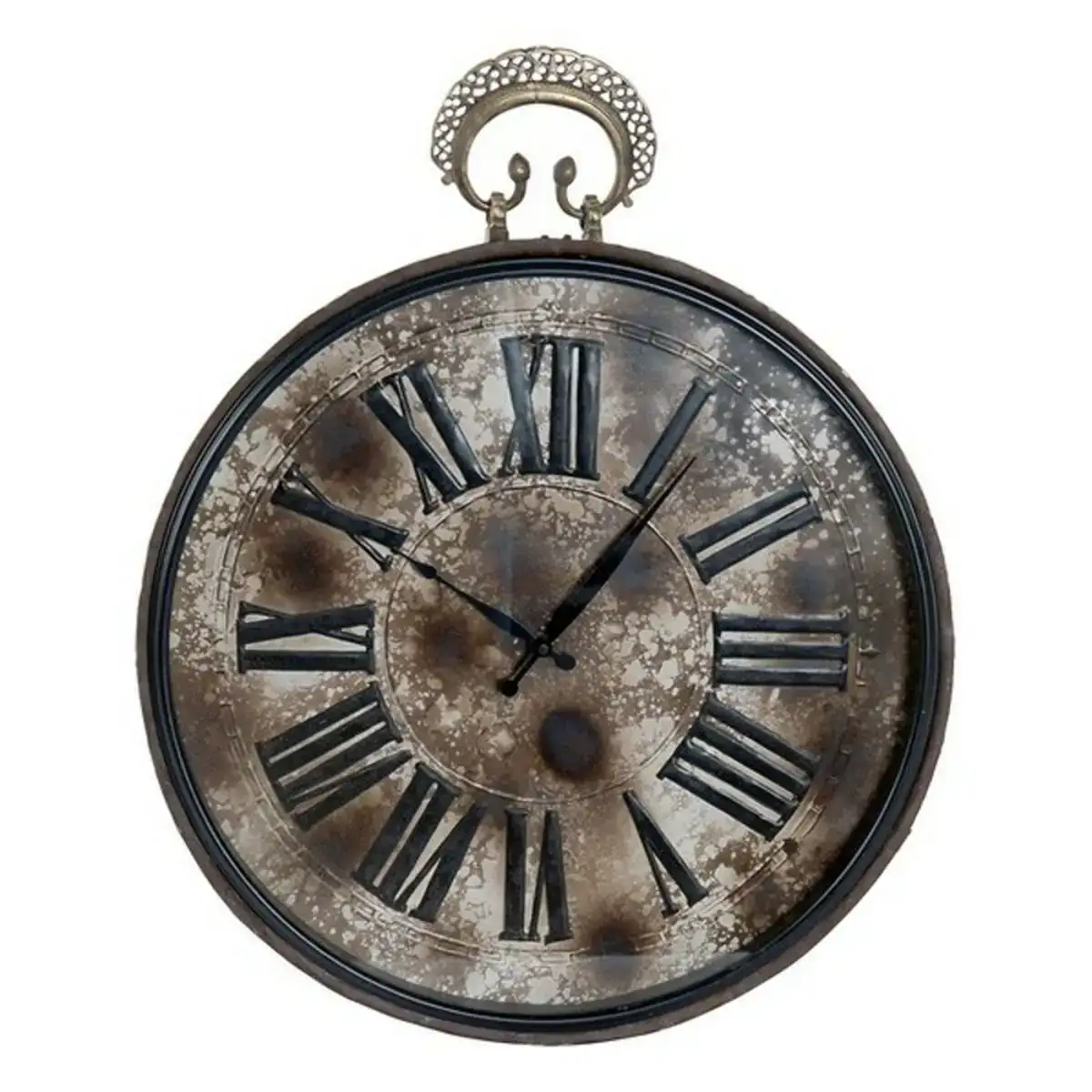 Horloge murale dkd home decor verre fer 42 x 23 x 63 cm _9603. DIAYTAR SENEGAL - Votre Passage vers la Découverte. Explorez notre boutique en ligne pour trouver des trésors qui vous attendent, du traditionnel à l'avant-garde.