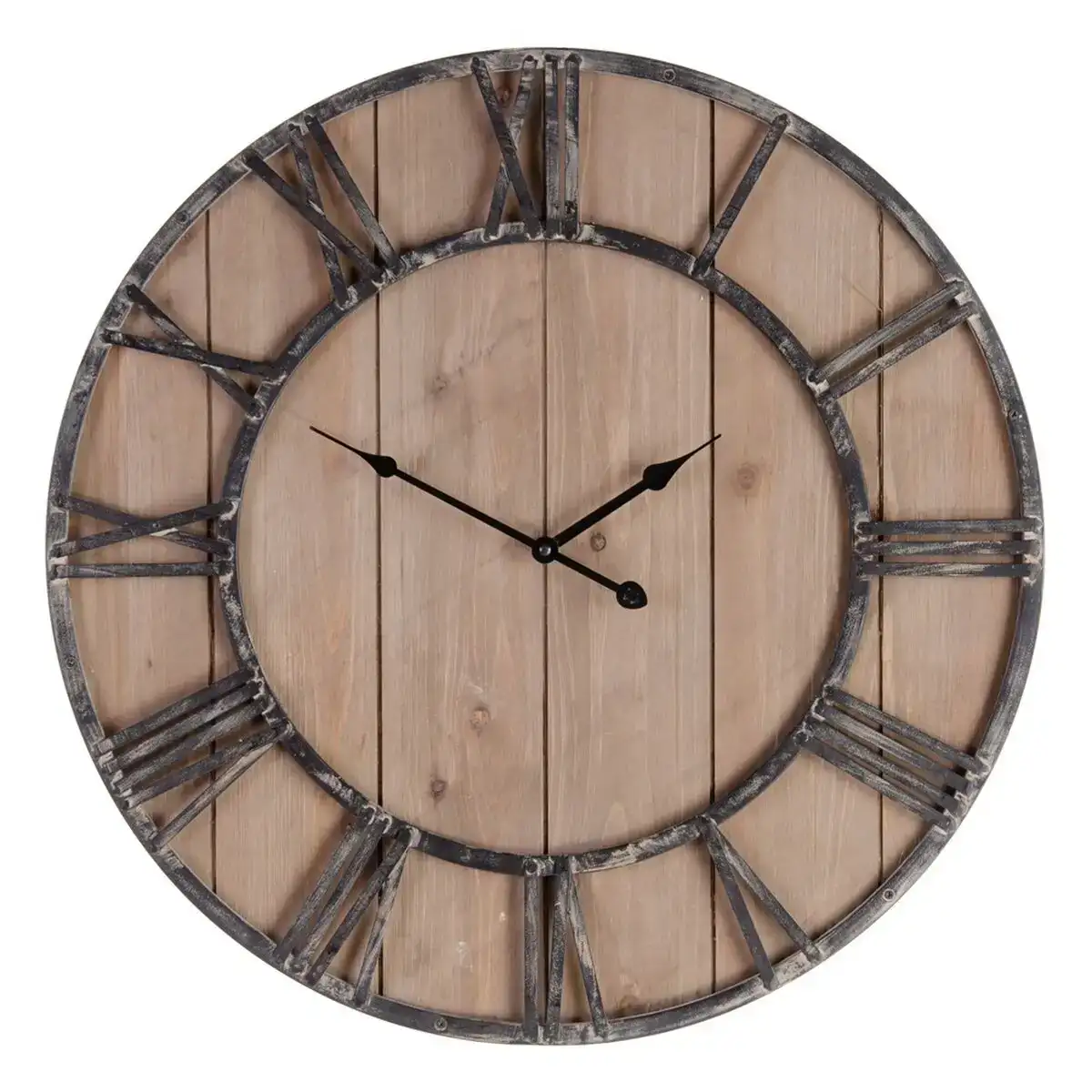 Horloge murale naturel noir 60 x 4 x 60 cm dmf_4924. DIAYTAR SENEGAL - Votre Destinée Shopping Personnalisée. Plongez dans notre boutique en ligne et créez votre propre expérience de shopping en choisissant parmi nos produits variés.
