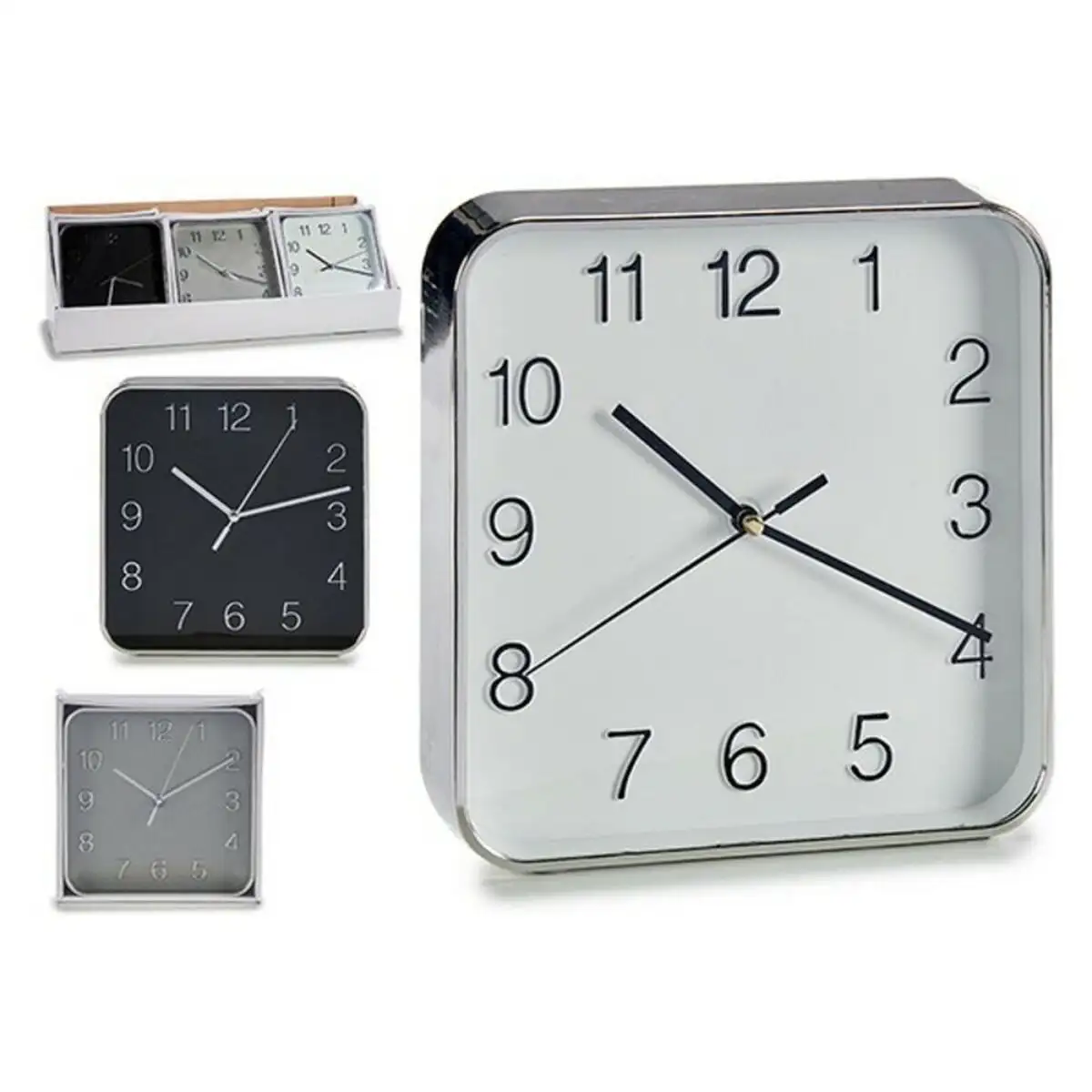 Horloge murale noir gris blanc plastique verre 20 x 4 x 20 cm_9109. Plongez dans le Monde de DIAYTAR SENEGAL - Où Chaque Article Raconte une Histoire. Explorez notre vaste assortiment et choisissez des produits qui vous parlent et reflètent votre style unique.