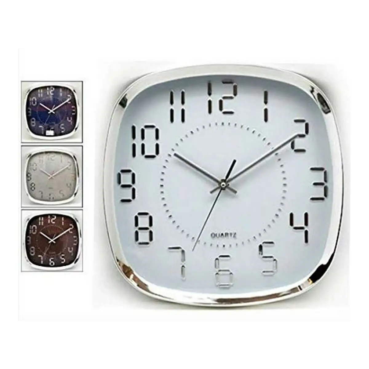 Horloge murale noir gris blanc plastique verre 31 x 4 5 x 31 cm_8015. DIAYTAR SENEGAL - Où Chaque Détail Fait la Différence. Parcourez notre sélection soignée et choisissez des articles qui rehaussent votre quotidien, du fonctionnel à l'esthétique.