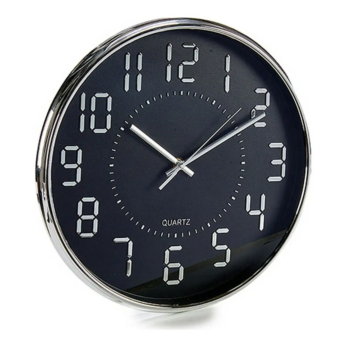 Horloge murale noir gris blanc plastique verre 33 x 4 x 33 cm_3729. DIAYTAR SENEGAL - Votre Passage vers le Chic et l'Élégance. Naviguez à travers notre boutique en ligne pour trouver des produits qui ajoutent une touche sophistiquée à votre style.