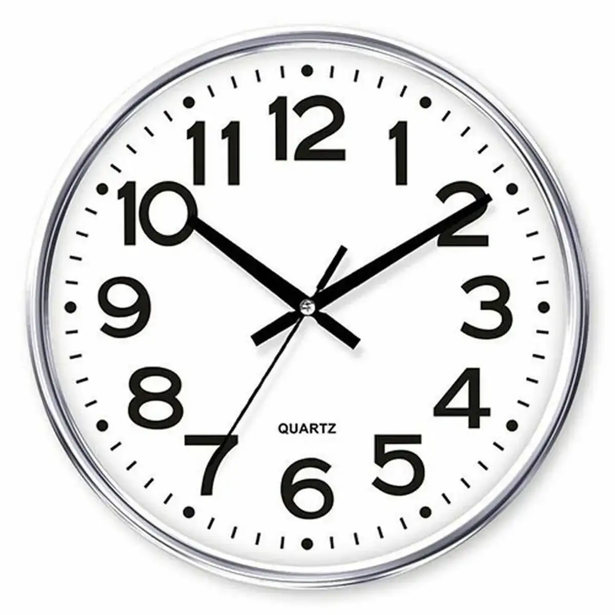 Horloge murale timemark argente 34 x 34 cm_2636. Bienvenue sur DIAYTAR SENEGAL - Où Chaque Article a son Histoire. Découvrez notre sélection méticuleuse de produits qui racontent l'authenticité et la beauté du Sénégal.