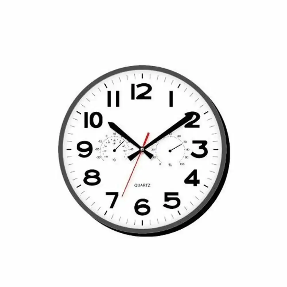 Horloge murale timemark noir 30 x 30 cm_6789. DIAYTAR SENEGAL - L'Art de Trouver ce que Vous Aimez. Plongez dans notre assortiment varié et choisissez parmi des produits qui reflètent votre style et répondent à vos besoins.