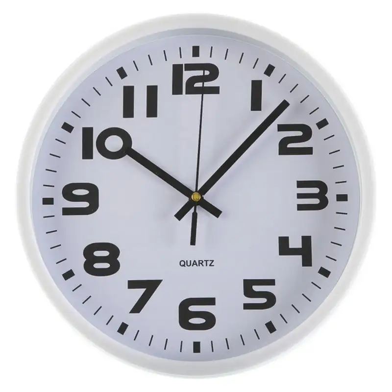 Horloge murale versa blanc plastique 3 8 x 25 x 25 cm_6497. DIAYTAR SENEGAL - Votre Source de Trouvailles uniques. Naviguez à travers notre catalogue et trouvez des articles qui vous distinguent et reflètent votre unicité.