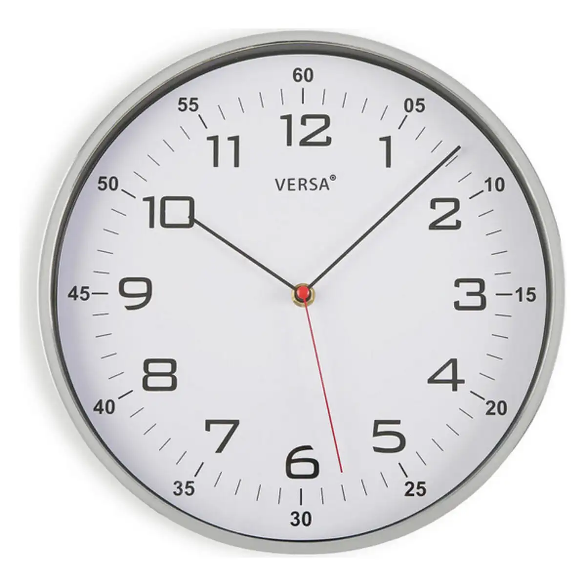 Horloge murale versa blanc quartz plastique 4 5 x 30 5 x 30 5 cm_1989. DIAYTAR SENEGAL - L'Art de Vivre en Couleurs. Découvrez notre boutique en ligne et trouvez des produits qui ajoutent une palette vibrante à votre quotidien.