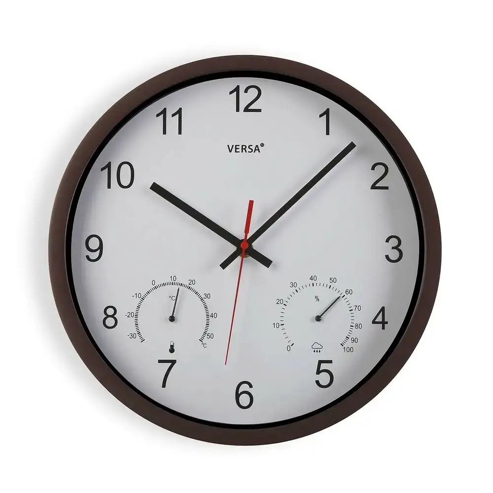 Horloge murale versa marron quartz 30 5 x 4 3 x 30 5 cm_2637. DIAYTAR SENEGAL - L'Art du Shopping Sublime. Naviguez à travers notre catalogue et choisissez parmi des produits qui ajoutent une touche raffinée à votre vie quotidienne.