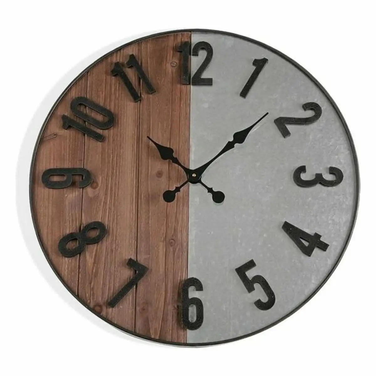 Horloge murale versa metal bois mdf bois mdf metal 5 x 60 x 60 cm_4504. Bienvenue chez DIAYTAR SENEGAL - Où Chaque Objet a son Histoire. Découvrez notre sélection méticuleuse et choisissez des articles qui racontent l'âme du Sénégal.