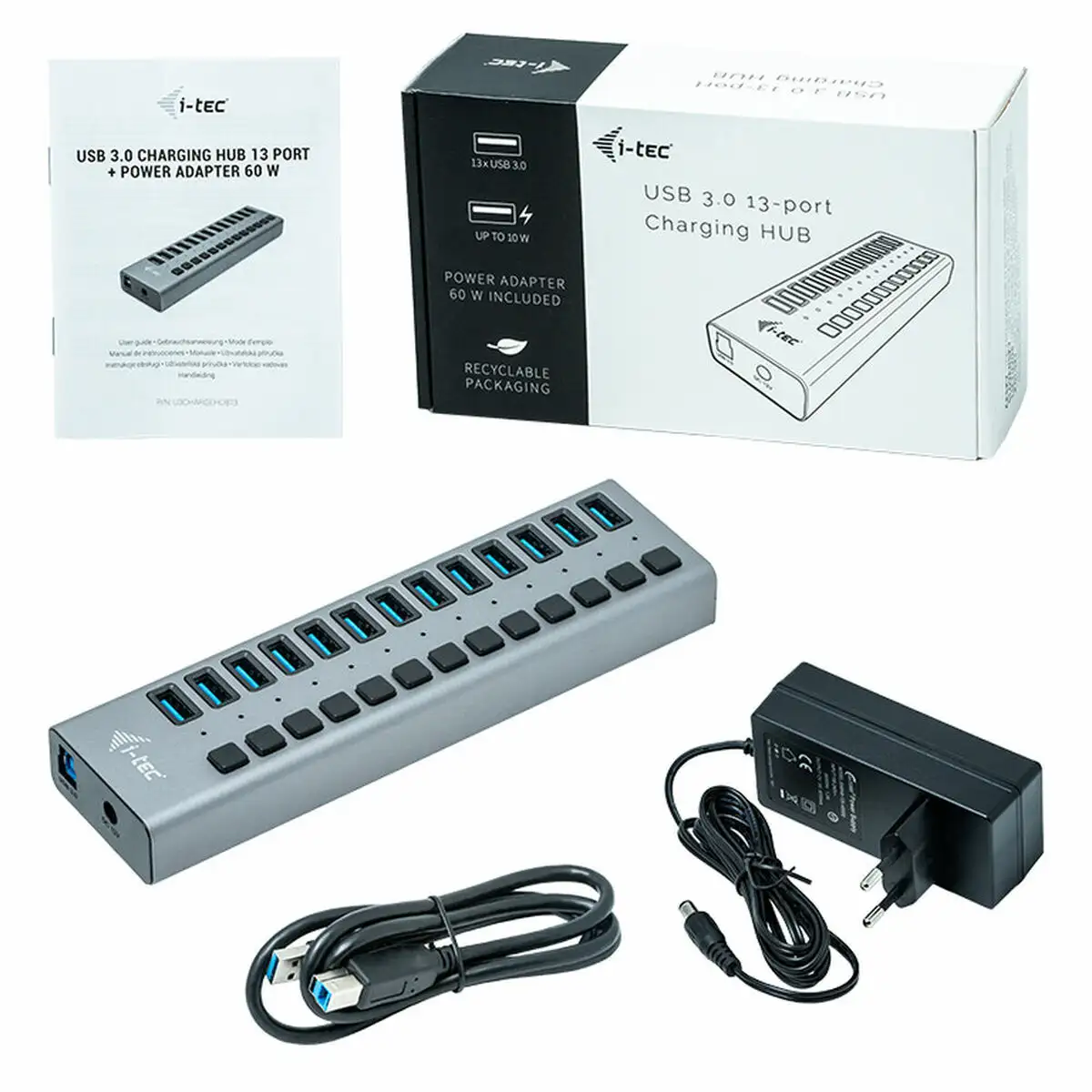 Hub usb i tec u3chargehub13 60w_5176. DIAYTAR SENEGAL - Votre Passage Vers l'Excellence Shopping. Découvrez un catalogue en ligne qui offre une expérience d'achat exceptionnelle, avec des produits soigneusement sélectionnés pour satisfaire tous les goûts.